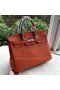 Hermes Birkin 35CM Tote Bag Orange Calfskin Leather BK35 Silver Replica