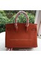 Hermes Birkin 35CM Tote Bag Orange Calfskin Leather BK35 Silver Replica