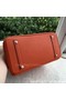Hermes Birkin 35CM Tote Bag Orange Calfskin Leather BK35 Silver Replica