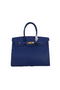 Hermes Birkin 35CM Tote Bag RoyalBlue Clemence Leather H35 Gold Replica