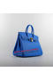 Hermes Birkin 35CM Tote Bags Blue Grainy Leather H-35 Gold Replica