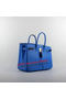 Hermes Birkin 35CM Tote Bags Blue Grainy Leather H-35 Gold Replica