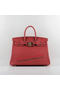 Hermes Birkin 35CM Tote Bags Red Grainy Leather H-35 Gold Replica