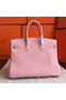 Hermes Birkin 40 Handmade Bag In Pink Clemence Leather Replica