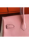Hermes Birkin 40 Handmade Bag In Pink Clemence Leather Replica