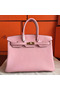 Hermes Birkin 40 Handmade Bag In Pink Clemence Leather Replica