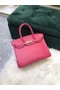 Hermes Birkin Bag Original Leather Ostrich skin HBK2530 rose Replica