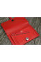 Hermes Compact Passport Holder Original Leather Wallet Red Replica