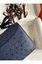 Hermes Constance 18 Handmade Bag In Blue Iris Ostrich Leather Replica