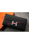 Hermes Constance Long Wallets Original Leather HA909 Black Replica