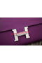 Hermes Constance Long Wallets Original Leather HA909 Purple Wallets Replica
