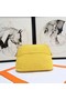 Hermes Cosmetic Bag H3699 Lemon Yellow Replica