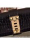 Hermes Croco Leather Clutch H88017 Black Replica