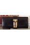 Hermes Croco Leather Clutch H88017 Black Replica