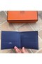 Hermes espom leather Wallet H2296 blue Replica