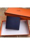 Hermes espom leather Wallet H2296 blue Replica