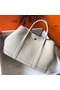 Hermes Garden Party 30 Bag In White Taurillon Leather Replica