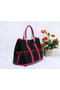 Hermes Garden Party 36cm Tote Bag Grainy Leather Black&Rose Replica