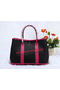 Hermes Garden Party 36cm Tote Bag Grainy Leather Black&Rose Replica