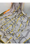 Hermes Grey/Yellow Panoplie Equestre Eyeliner Shawl 140 Replica