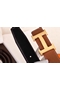 Hermes H Belt Buckle & Brown Clemence 32 MM Strap Replica