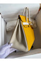 Hermes HSS Birkin 25 Bicolor Bag in Jaune d'or and Craie Epsom Calfskin Replica