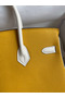 Hermes HSS Birkin 25 Bicolor Bag in Jaune d'or and Craie Epsom Calfskin Replica