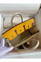 Hermes HSS Birkin 25 Bicolor Bag in Jaune d'or and Craie Epsom Calfskin Replica
