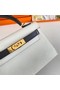 Hermes Kelly 19cm Shoulder Bags Epsom Leather KL19 Gold hardware white&black Replica