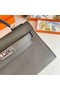 Hermes Kelly 19cm Shoulder Bags Epsom Leather KL19 Silver hardware gray Replica