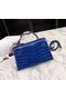 Hermes Kelly 19cm Tote Bag crocodile Leather KL19 blue Replica