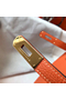 Hermes Kelly 28cm Bag In Orange Clemence Leather GHW Replica