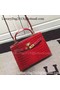 Hermes Kelly 28cm Shoulder Bag Croco Leather K28 Red Replica