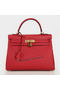 Hermes Kelly 32cm Shoulder Bag Burgundy Original Leather K32 Gold Replica