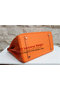 Hermes Kelly 35cm Handle Bag Orange Ostrich Leather Silver Replica