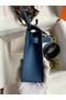 Hermes Kelly Mini II Sellier Handmade Bag In Deep Blue Epsom Calfskin Replica