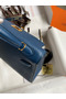 Hermes Kelly Mini II Sellier Handmade Bag In Deep Blue Epsom Calfskin Replica
