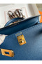 Hermes Kelly Mini II Sellier Handmade Bag In Deep Blue Epsom Calfskin Replica