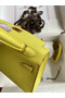 Hermes Kelly Mini II Sellier Handmade Bag In Lime Epsom Calfskin Replica