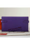 Hermes Kelly Original Saffiano Leather Bi-Fold Wallet A708 Purple Replica