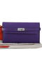 Hermes Kelly Original Saffiano Leather Bi-Fold Wallet A708 Purple Replica