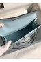 Hermes Kelly Pochette Handmade Bag In Blue Brume Swift Calfskin Replica