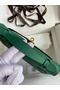 Hermes Kelly Pochette Handmade Bag In Malachite Epsom Calfskin Replica