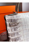 Hermes Kelly Retourne 25 Handmade Bag In Himalaya Crocodile Niloticus Skin Replica