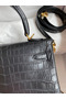 Hermes Kelly Sellier 25 Handmade Bag In Black Crocodile Niloticus Matte Skin Replica