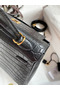 Hermes Kelly Sellier 25 Handmade Bag In Black Crocodile Niloticus Matte Skin Replica