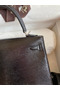 Hermes Kelly Sellier 25 Handmade Bag In Black Lizard Leather Replica