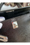 Hermes Kelly Sellier 25 Handmade Bag In Black Lizard Leather Replica