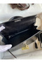 Hermes Kelly Sellier 25 Handmade Bag In Black Lizard Leather Replica