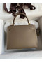 Hermes Kelly Sellier 25 Handmade Bag In Taupe Epsom Calfskin Replica